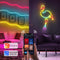 RGB Dream Color LED NEON Strip Light Kit in 16.4FT with 300LEDs Lighting Kit with APP Controlled Sound Active function Wireless Remote Control