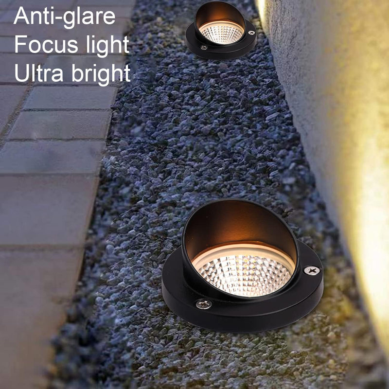 5Watt Low Voltage RGBWW (RGB and 3000K Warm White) LED Well Lights Anti-glare Landscape Lighting IP65 Waterproof Outdoor 12V-24V Ground Lights for Garden Yard Driveway(8Pack)
