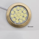 4pcs Pack Round LED Under Cabinet Lighting Stainless Steel  LED Puck Light 2W 12VDC, 3 Switches Optional Controllable Puck Light for Motorhome, Caravan, Truck, Kitchen, Wine Cabinet, Wardrobe