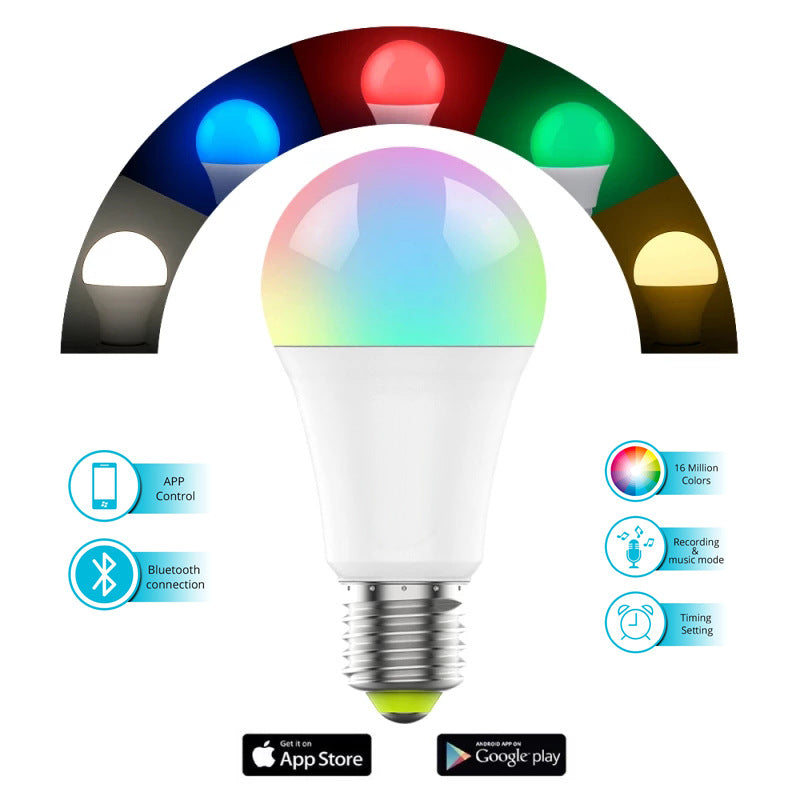 4Pack 9W LED Light Bulb E27 Base RGBCCT Bluetooth APP Controlled Smart –  LEDLightsWorld