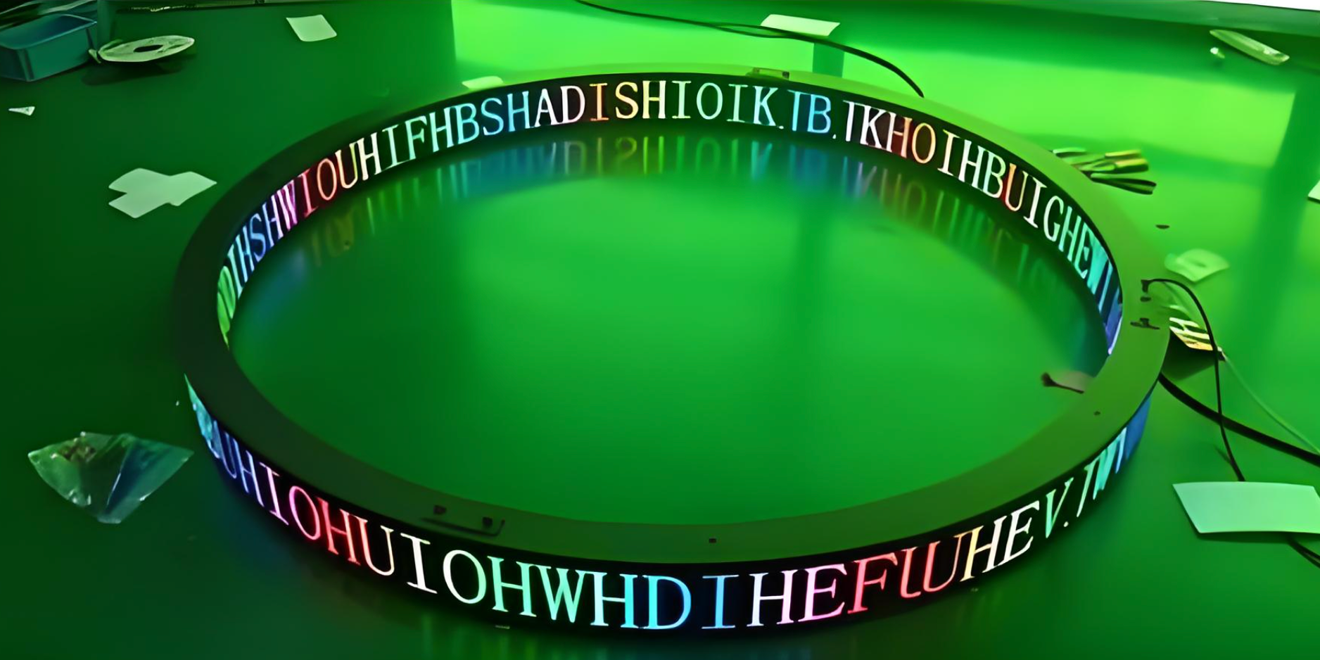 P2.5 Indoor Circular LED Ticker Dual Face LED Display Ring