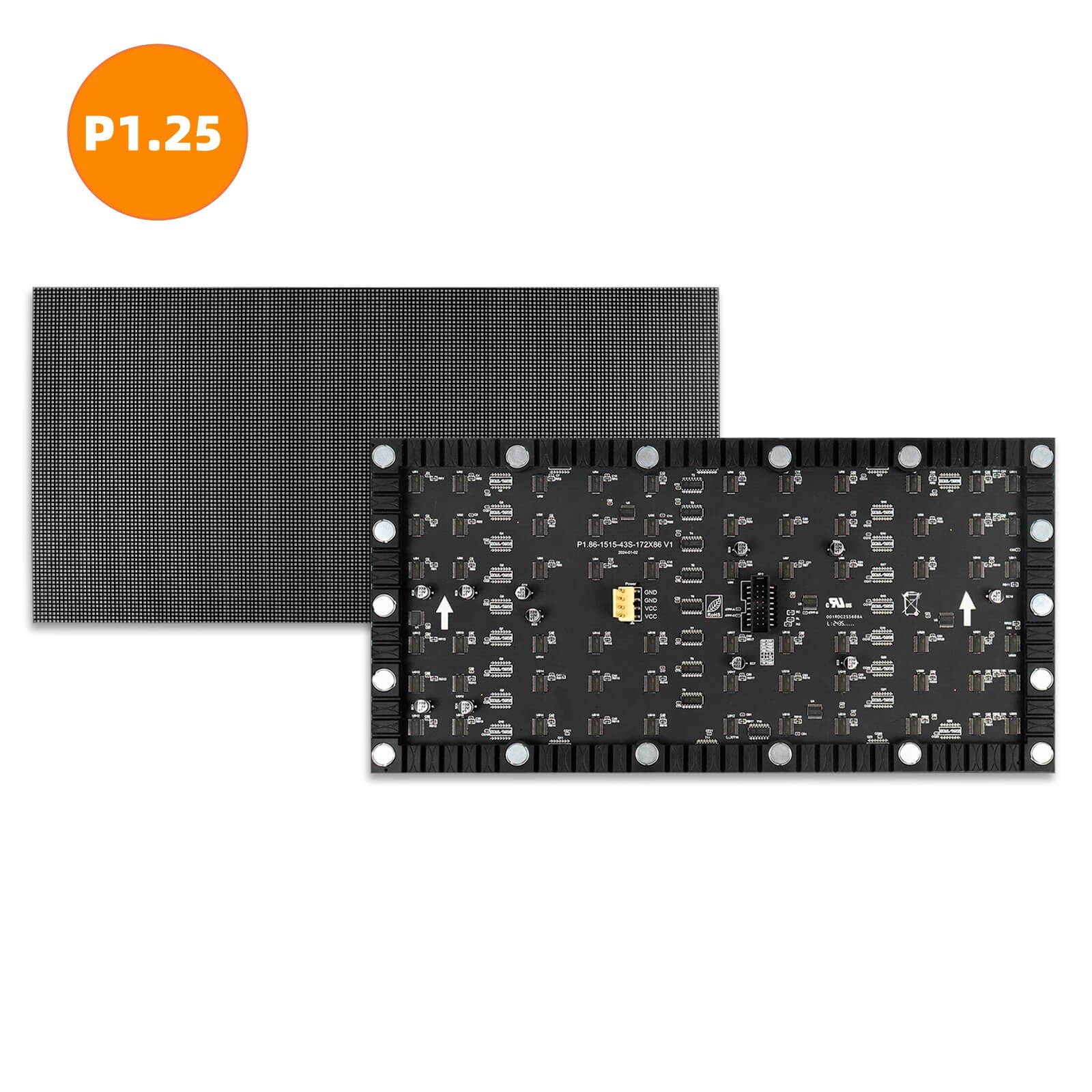 P1.25 Indoor Flexible LED Display Module w/ Silicone Gasket in 320x160mm w/ 30752 Pixel Dots