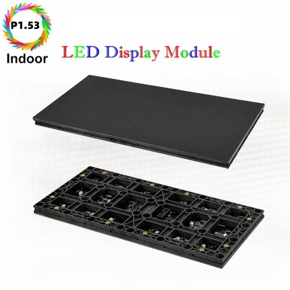 M-HD1.53L High Definition P1.53 (1.53mm) Small Pixel Pitch Indoor LED Module, Full RGB Pixel LED Tile in 320*160mm with 22050 dots, 1/52 Scan, 600 Nits