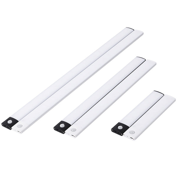 2Pack Under Cabinet Lights, LED Closet Lights Wireless Magnetic Motion Sensor Activated Light Bar Indoor Rechargeable Battery Operated Stick on Under Counter Lights for Kitchen Stairs Hallway