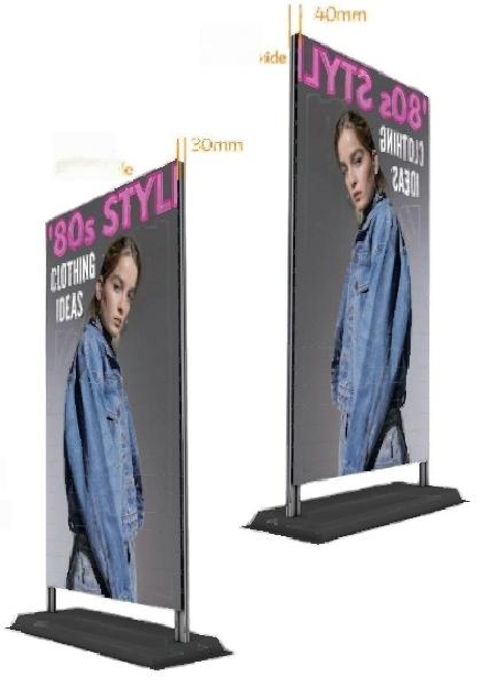 Portable Rolling LED Poster Display, Single Side Screen