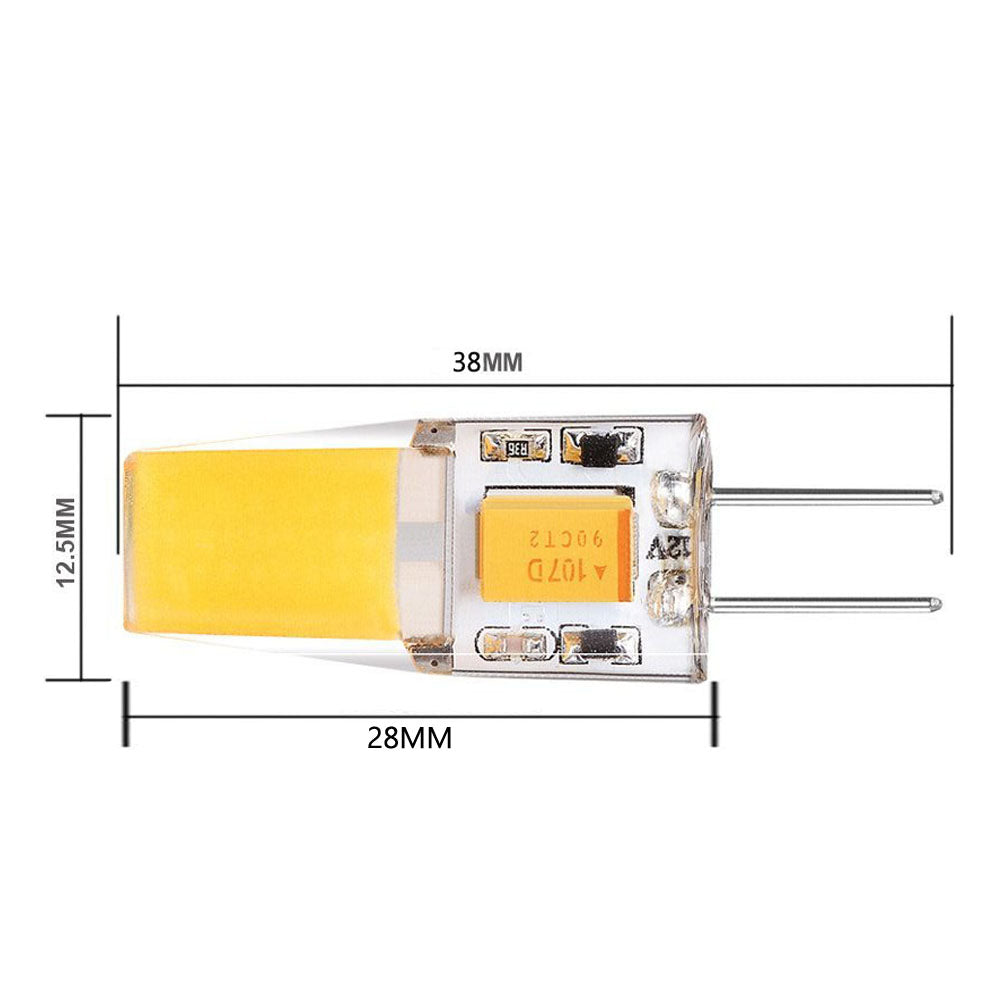 10 Pack G4 LED Light Bulb Bi-Pin base Silicon Encapsulation 12V 2.5 Watt  1508 COB LEDs CRI>80 230-250Lumen AC/DC 10-20V 25W Equivalent Halogen LED  Replacement – LEDLightsWorld