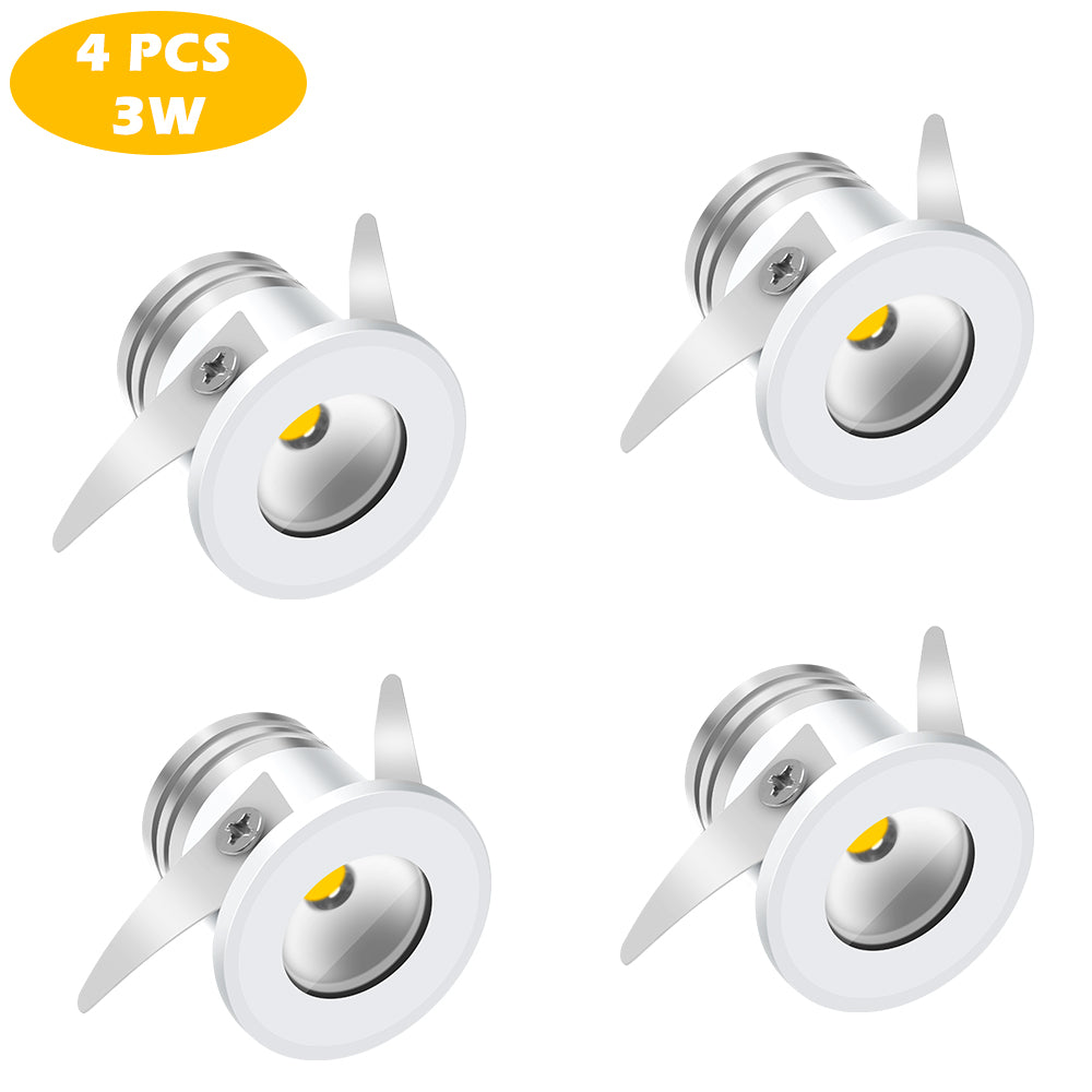 4 Pack 3W 1.1inch(28MM) Mini LED Spot 85~265VAC Non-Dimmable –