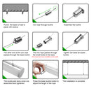 5 Pack D60 60mm Dia. Round Extruded Aluminum Channel for Pendant Linear Office Lighting System