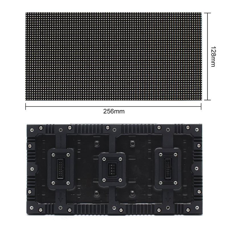 M-WF3.2 P3.2 (3.2mm) Outdoor Waterproof Flex LED Module Display, 3.2mm Pixel Pitch Full RGB LED Panel Screen in 256*128mm w/ 3200 dots 20 Scan 4500 Nits For Outdoor Display