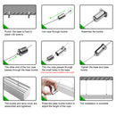 5 Pack H7676 Big Aluminum Extrusion Channel for Pendant Mounting Linear Office Lighting System