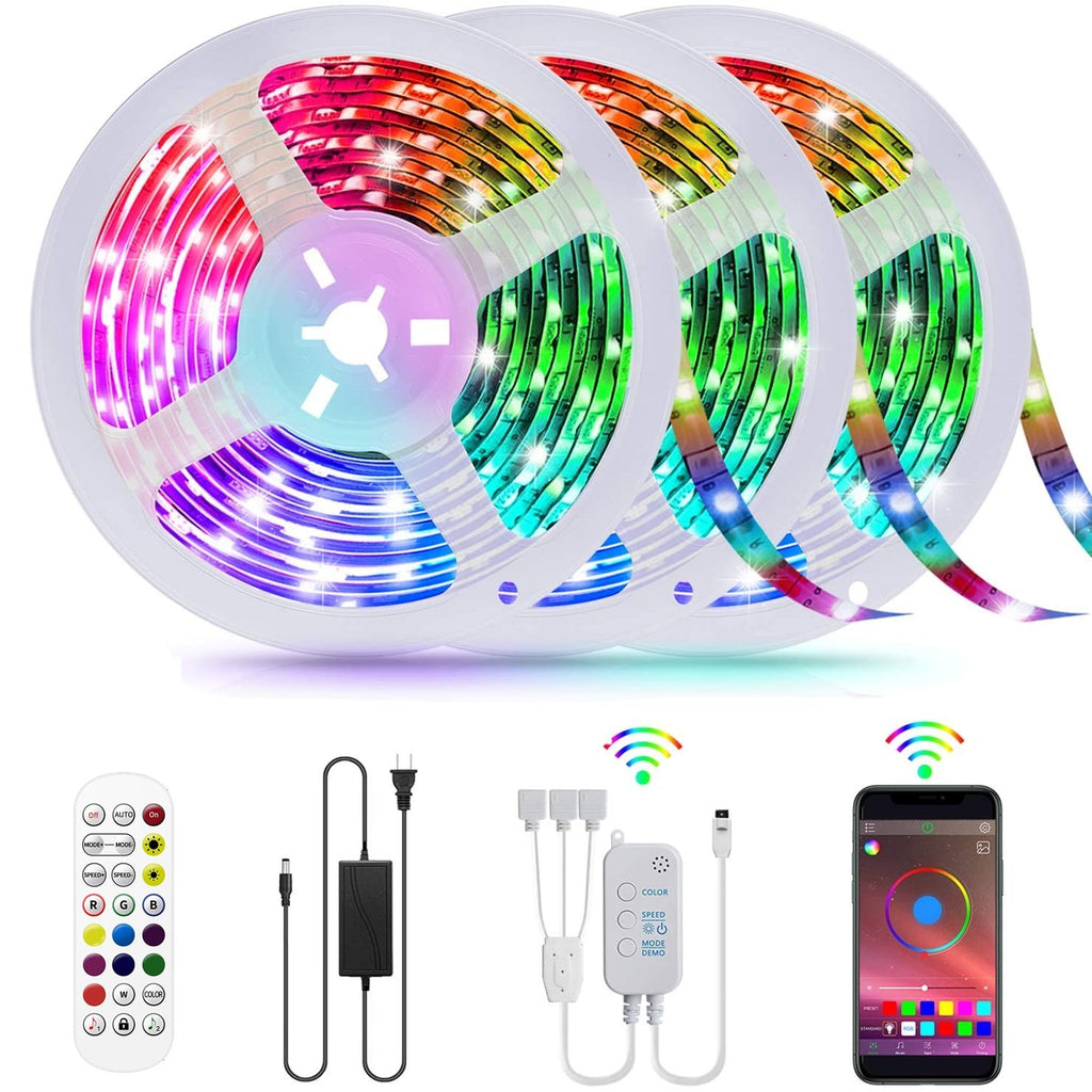 4x RGB LED clips for glass shelves (16 colors remote control LED light