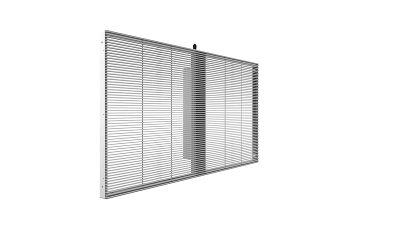 aClear Series P3.9/7.8mm Transparent LED Display 1500nits/4500nits in Size 1000x500mm Aluminum Cabinet for Indoor Installation for Glass /Window