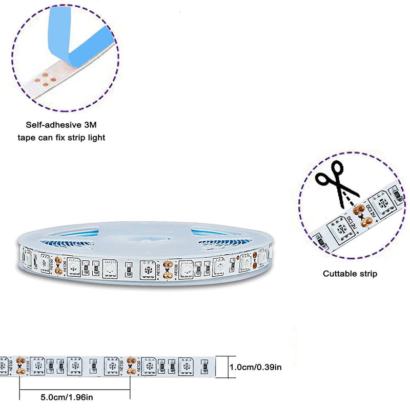 365nm 370nm SMD5050-300 12V 6A 72W UV LED Strip Light for Curing, Currency Validation