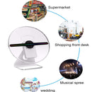 Free Shiping 30cm 3D Hologram Fan Battery Powered Advertising Logo Projector LED Fan Display