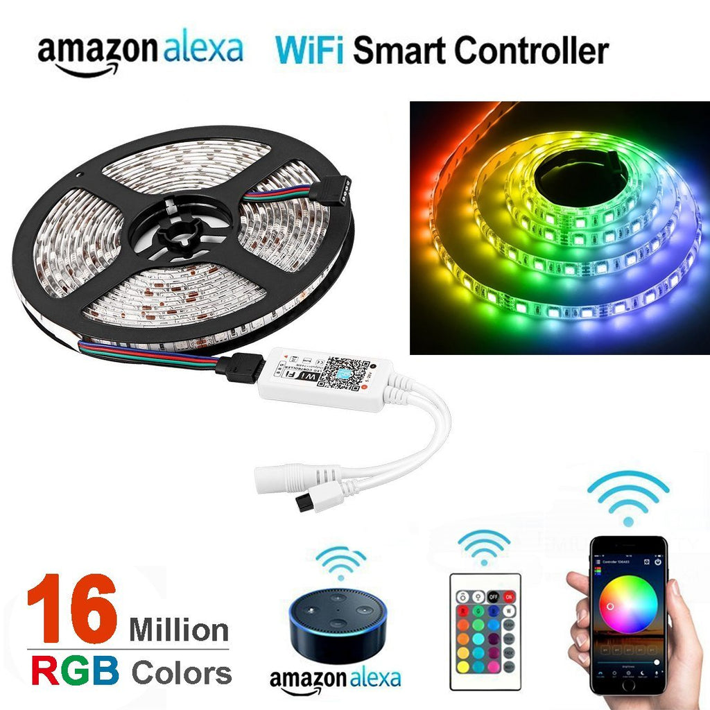 RGB LED Strip Light 5m 10m 20m 5050 RGB Changeable DC12V Flexible LED Tape  WiFi / Bluetooth / Music Control LED Strip RGB.