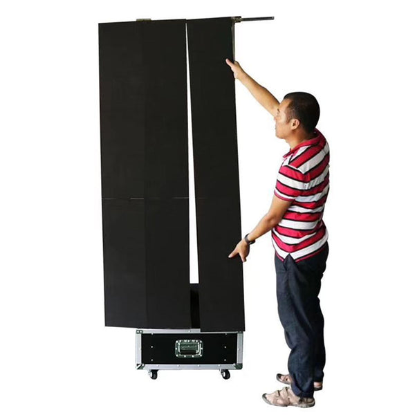 EP-M Series (EP2) 1Meter by 2Meters 2SQM Kit Indoor 3.9mm Foldable and Liftable Mobile LED Poster Remote Controlled LED Display Screen in  Rolling Case
