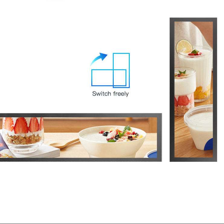 49.5" Stretched Bar LCD Display video shelf lcd shelf, lcd video shelve,stretched digital signage