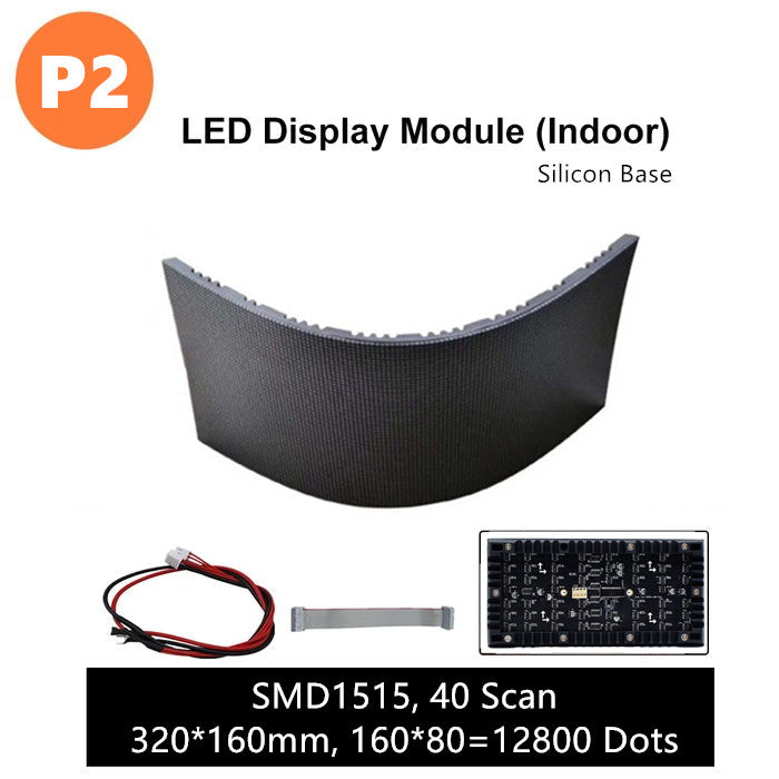 M-SF2L (P2) Silicon Based LED Module, 2mm Full RGB Pixel Panel Screen in 320 * 160 mm with 12800 dots, 1/40 Scan, 600 Nits LED Tile for Indoor Display