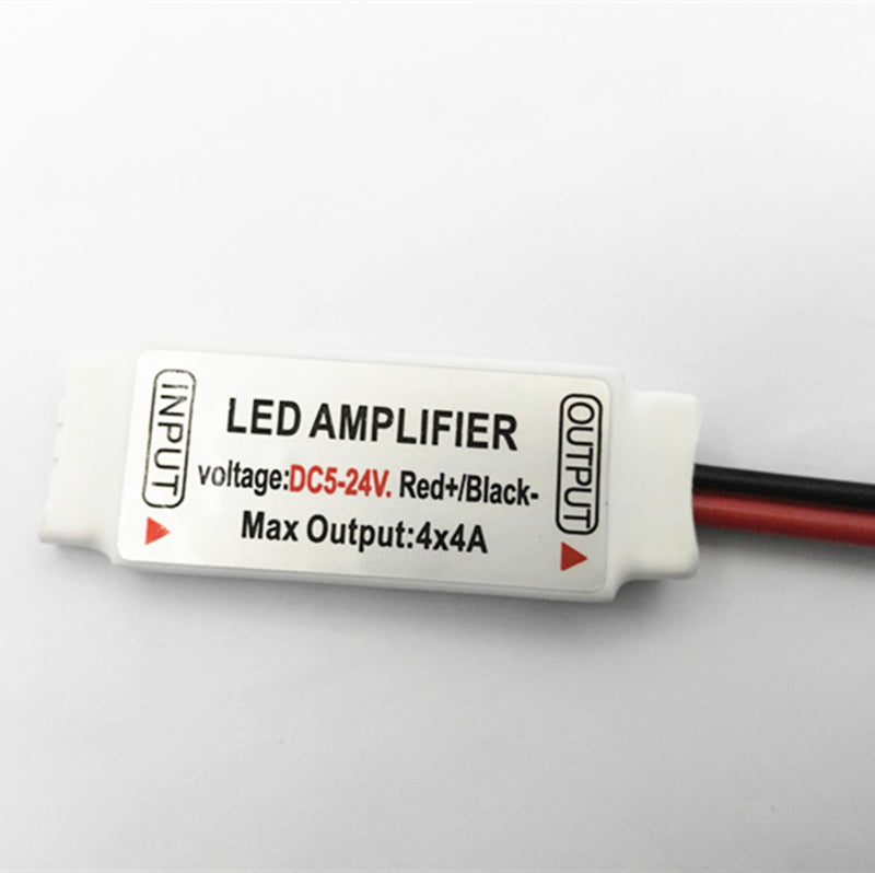 Mini RGBW Amplifier 4 Channel for 12V or 24V RGBW / RGBWW Color LED Flexible Strip Lights