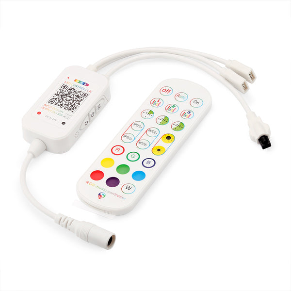 5V-24V DC Wireless ELK6ARGB Bluetooth Music Symphony Controller with Two Outputs for RGB Color Changing LED Flexible Strip Lights
