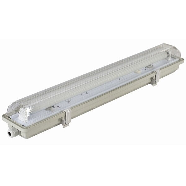 Stripe Clear Cover T8 LED Tube Lights with Striped Clear Tri-proof T8 Tube Fixture for Single Tube