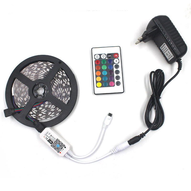 16.4FT/5Mtr 150LEDs RGB LED Strip Light Kit SMD5050 30LEDs/Mtr, WiFI Wireless, Smart APP controlled