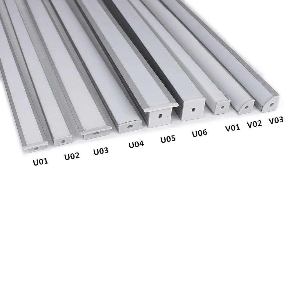 LED Profile LED Aluminum Channel Smaple Kit - 9 Models -50cm Each