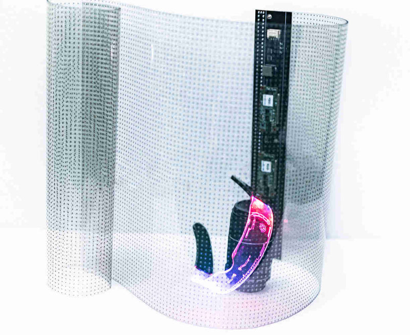 Difference between Transparent LED Film and Holographic LED Display Sheet