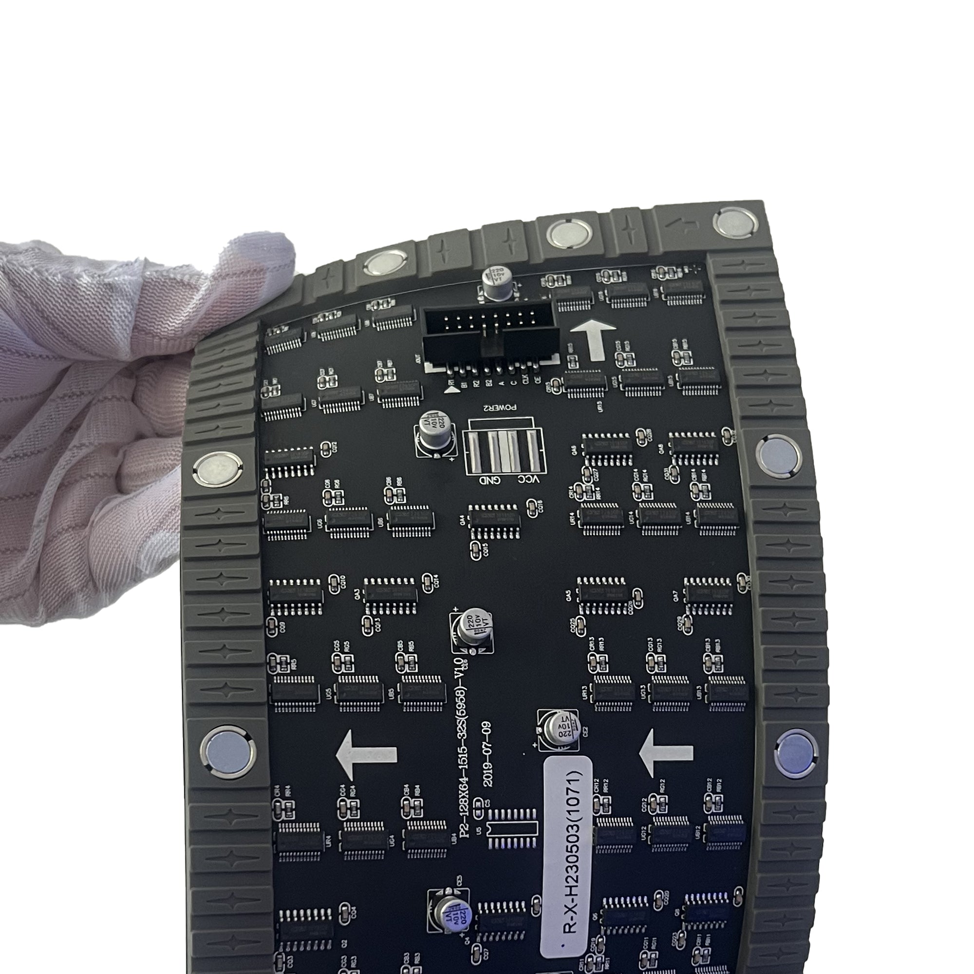 HKXR2M (P2) Indoor Flexible LED Display Module, 2mm Full RGB Pixel LED Display Panel Screen in 256 * 128 mm with 8192 dots, 1/32 Scan, 600 Nits LED Tile for Indoor Display