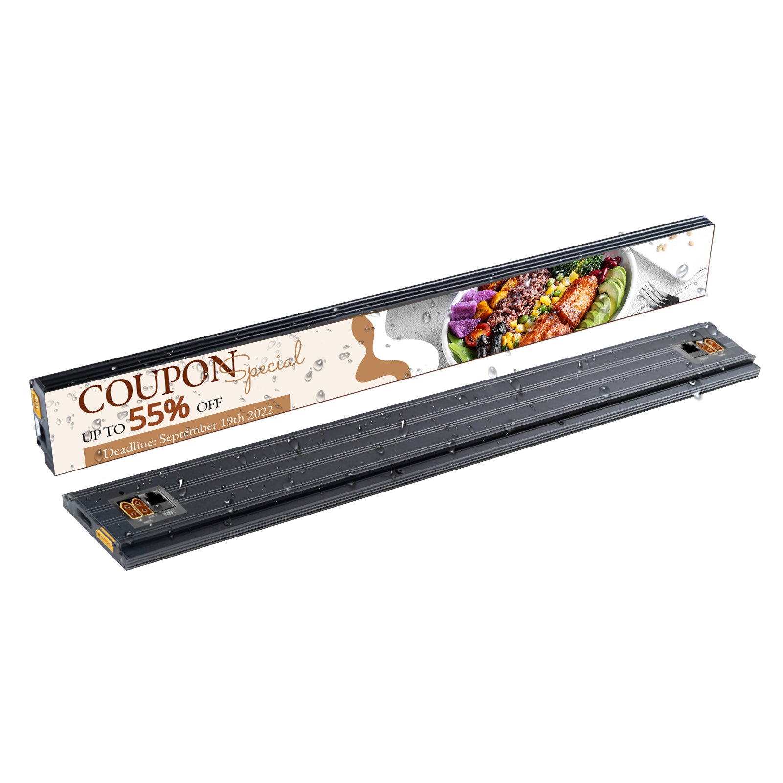 8PCS Pack Shelf LED Display Strip P1.25 | P1.875 60mm (2.36'') Tall Digital Price Display for Store