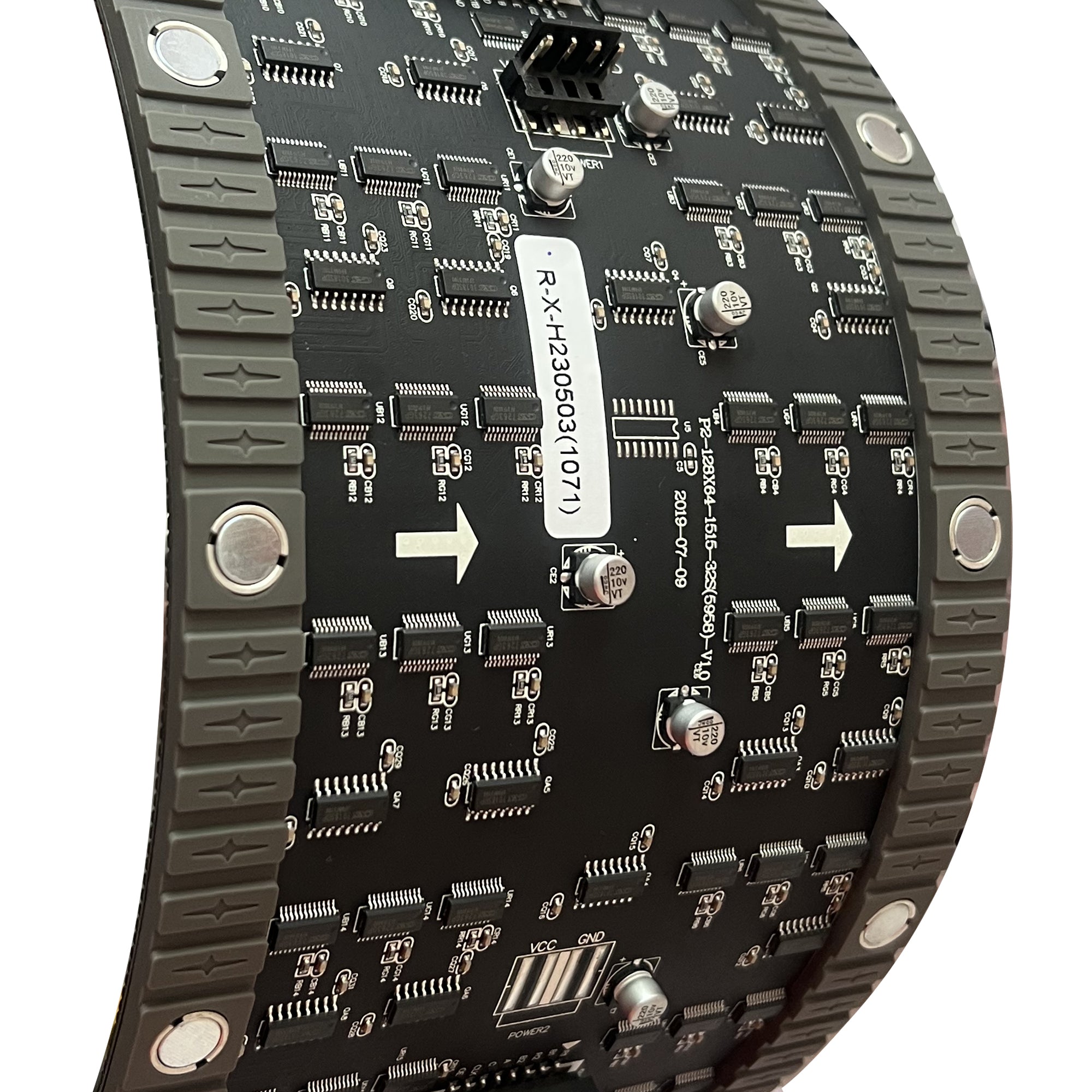 HKXR2M (P2) Indoor Flexible LED Display Module, 2mm Full RGB Pixel LED Display Panel Screen in 256 * 128 mm with 8192 dots, 1/32 Scan, 600 Nits LED Tile for Indoor Display