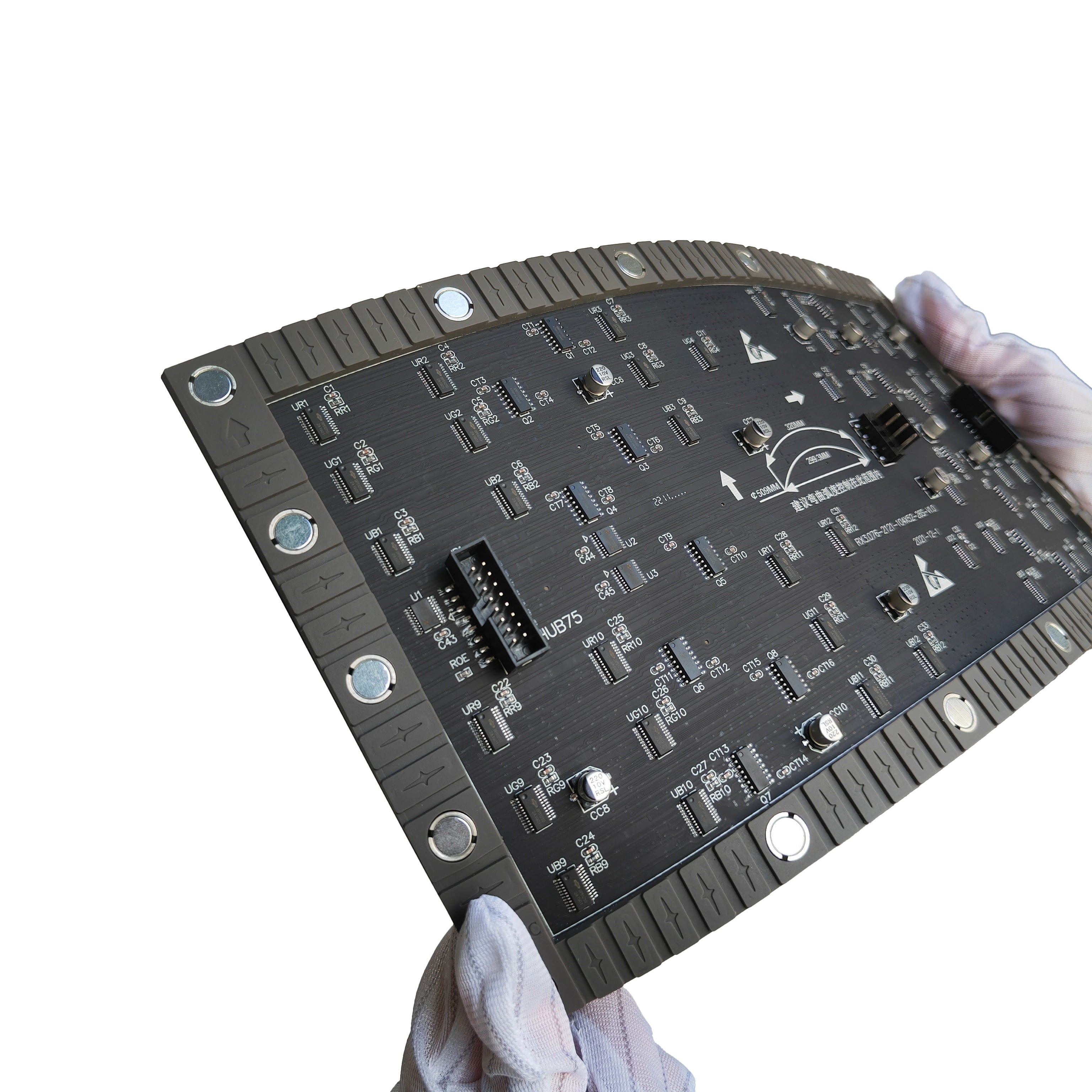 HKXR3L (P3.076) Indoor Flexible LED Display Module, 3mm Full RGB Pixel LED Display Panel Screen in 320* 160 mm with 5408 dots, 1/26 Scan, >600 Nits LED Tile for Indoor Display