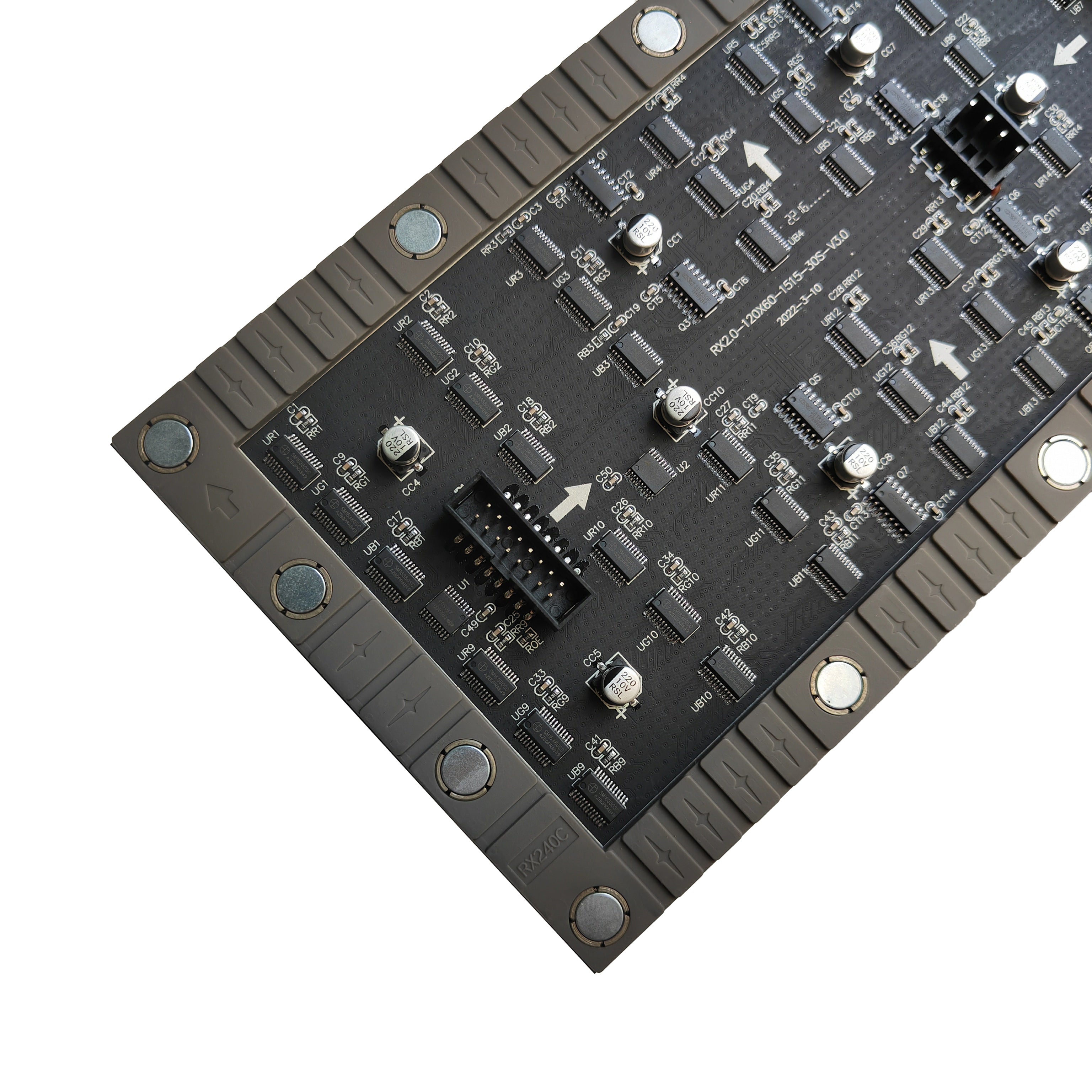 HKXR-A2 (P2) Indoor Flexible LED Display Module, 2mm Full RGB Pixel LED Display Panel Screen in 240* 120 mm with 7200 dots, 1/30 Scan, 600 Nits LED Tile for Indoor Display