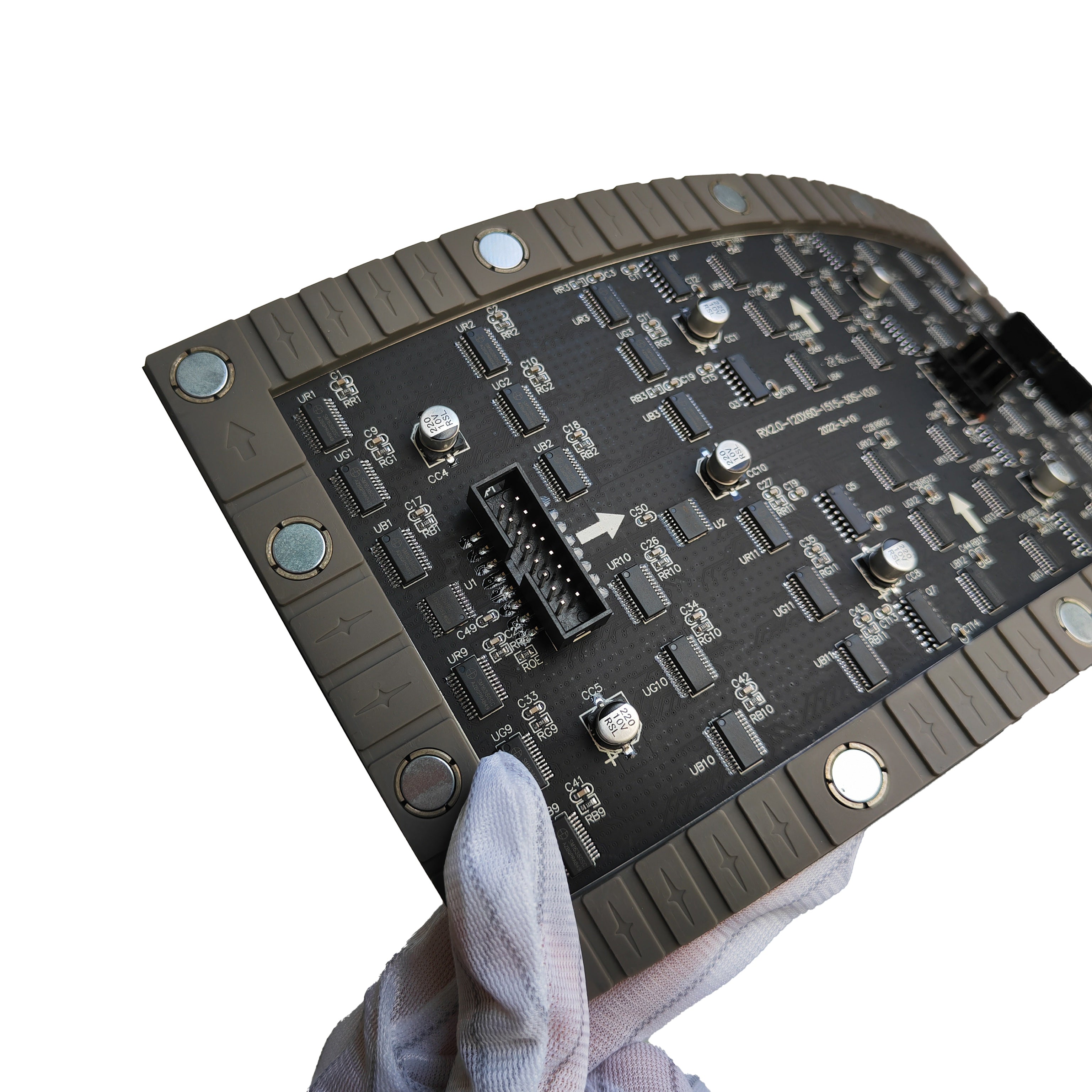 HKXR-A2 (P2) Indoor Flexible LED Display Module, 2mm Full RGB Pixel LED Display Panel Screen in 240* 120 mm with 7200 dots, 1/30 Scan, 600 Nits LED Tile for Indoor Display