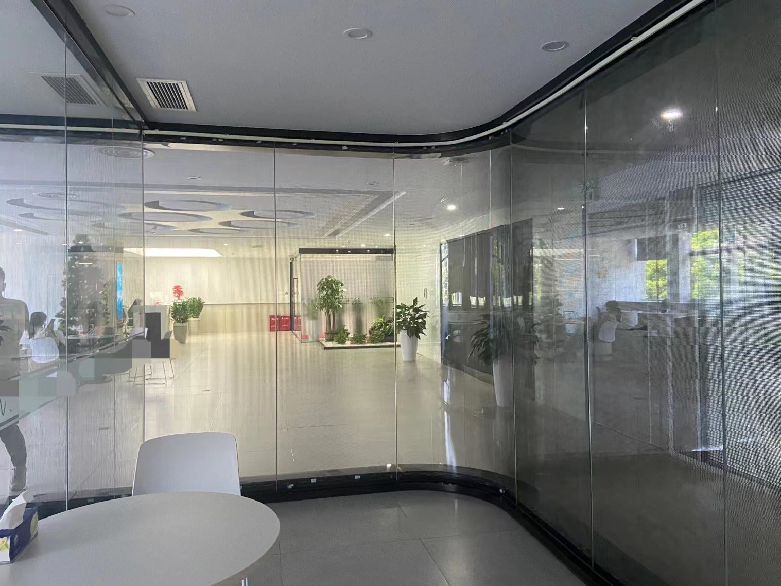 P3.91 Flexible Invisible Holographic LED Film Screen, Brightness >3000NITS