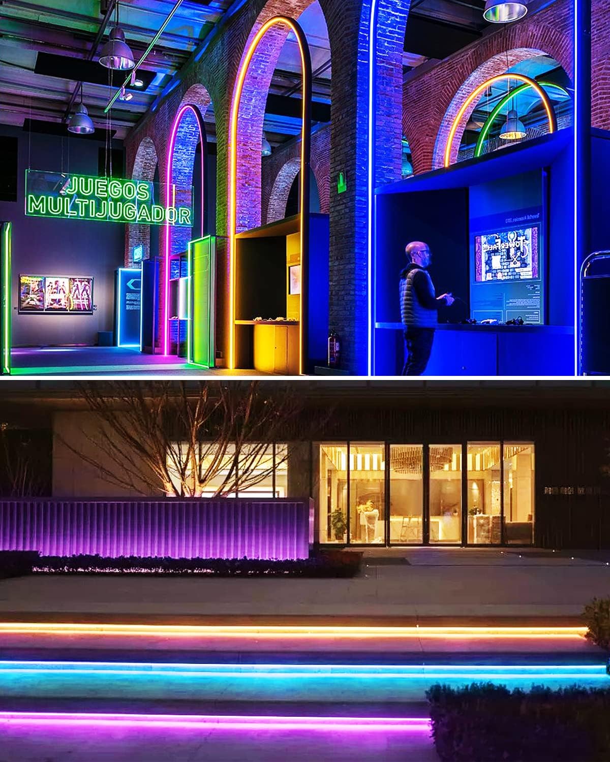 RGB LED Controller, 1500W Max High-Voltage WiFi Color Changing RGB Controller (Aluminum) with RF Remote and Music Time APP Control System for AC110-130V/ 200-240V LED Tape Rope Strip Lights