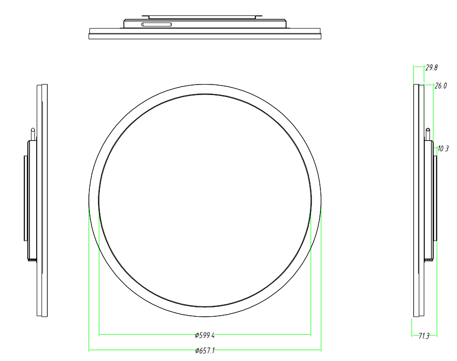 23.6‘’ Round LCD Display Circular Screen