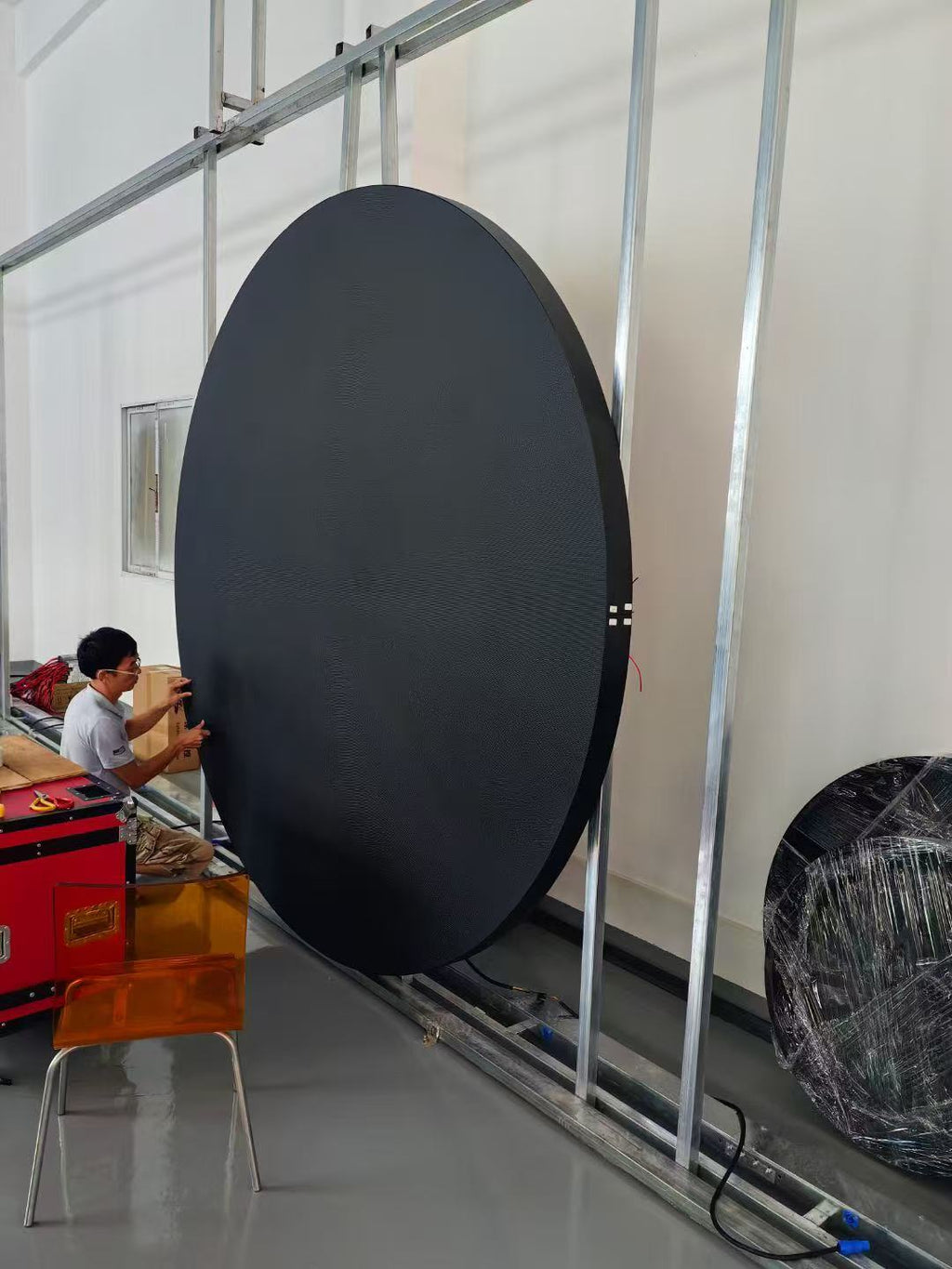 P2.5 Indoor Round LED Display Single Face Circle Logo LED Sign