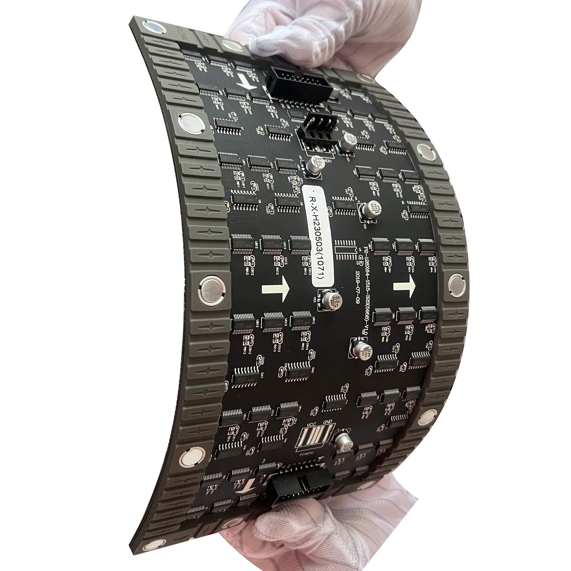 HKXR2M (P2) Indoor Flexible LED Display Module, 2mm Full RGB Pixel LED Display Panel Screen in 256 * 128 mm with 8192 dots, 1/32 Scan, 600 Nits LED Tile for Indoor Display