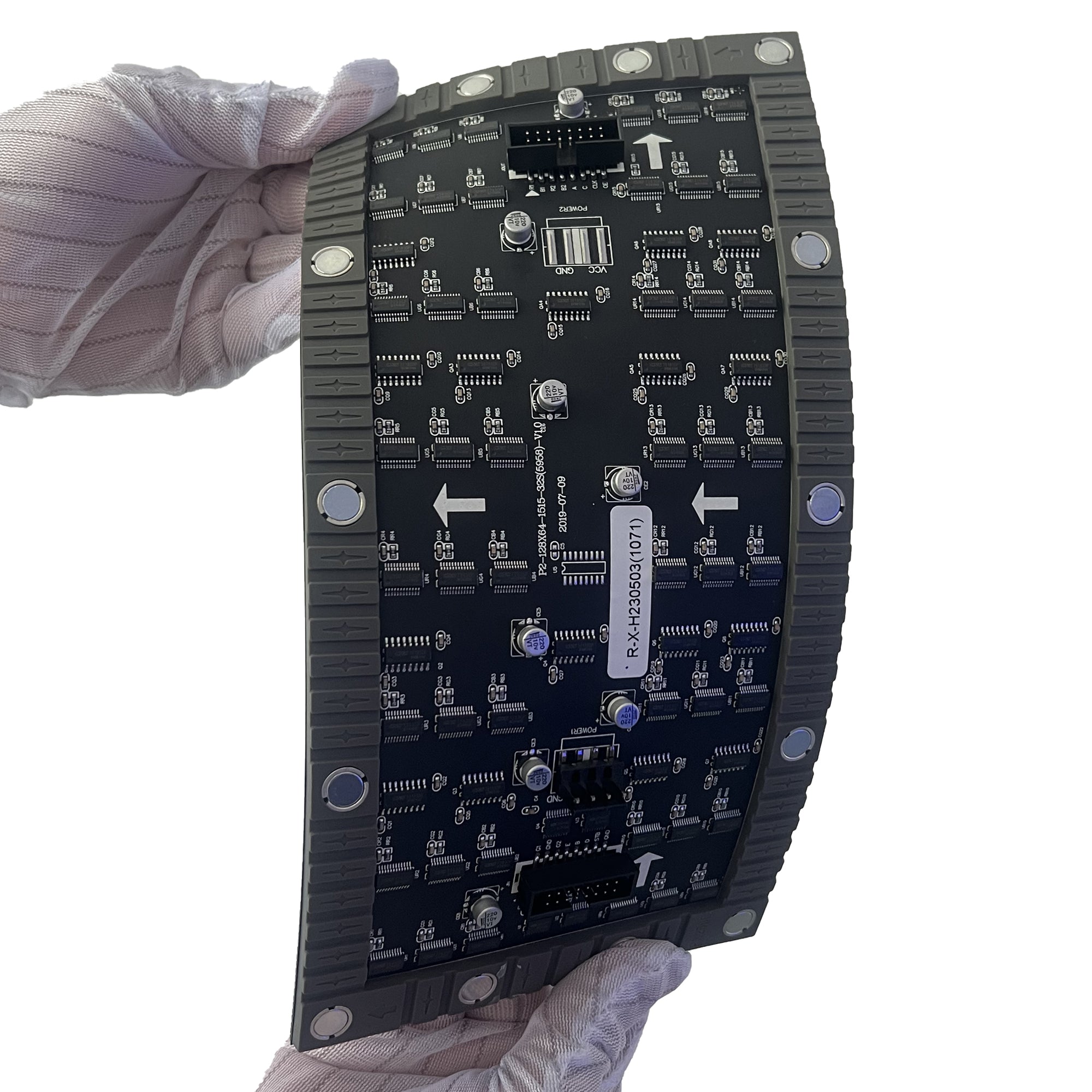 HKXR2M (P2) Indoor Flexible LED Display Module, 2mm Full RGB Pixel LED Display Panel Screen in 256 * 128 mm with 8192 dots, 1/32 Scan, 600 Nits LED Tile for Indoor Display