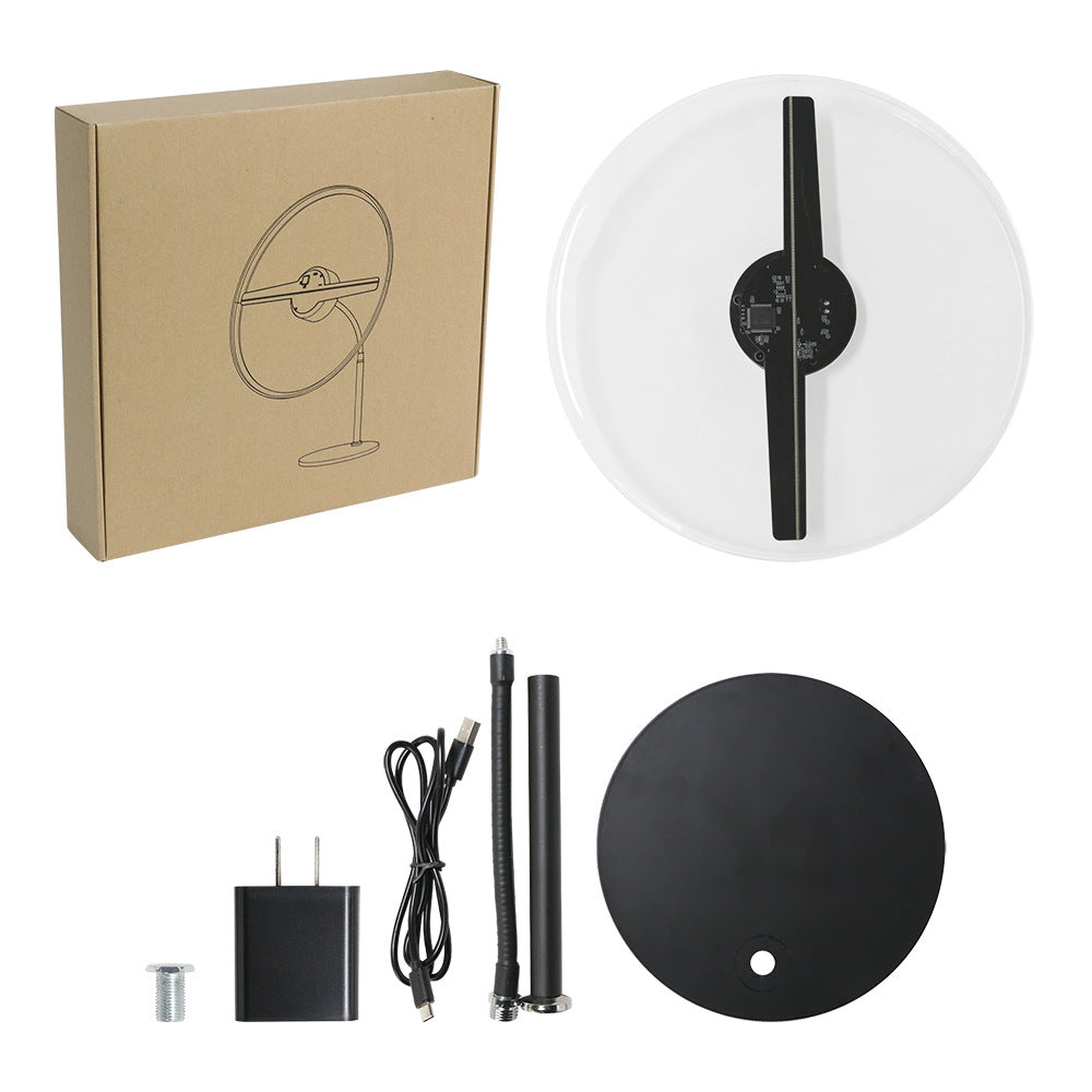 30cm 5VDC Battery Powered 3D Hologram Fan in 2500cd/㎡ High Brightness  Tablet or Floor-Standing Advertising Display