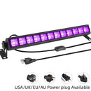 36W 385-400nm LED Black Light Bar, Black Lights for Glow Party, Black light with Plug &Switch, Glow Light for Halloween, Fluorescent Body Paint, Stage Lighting