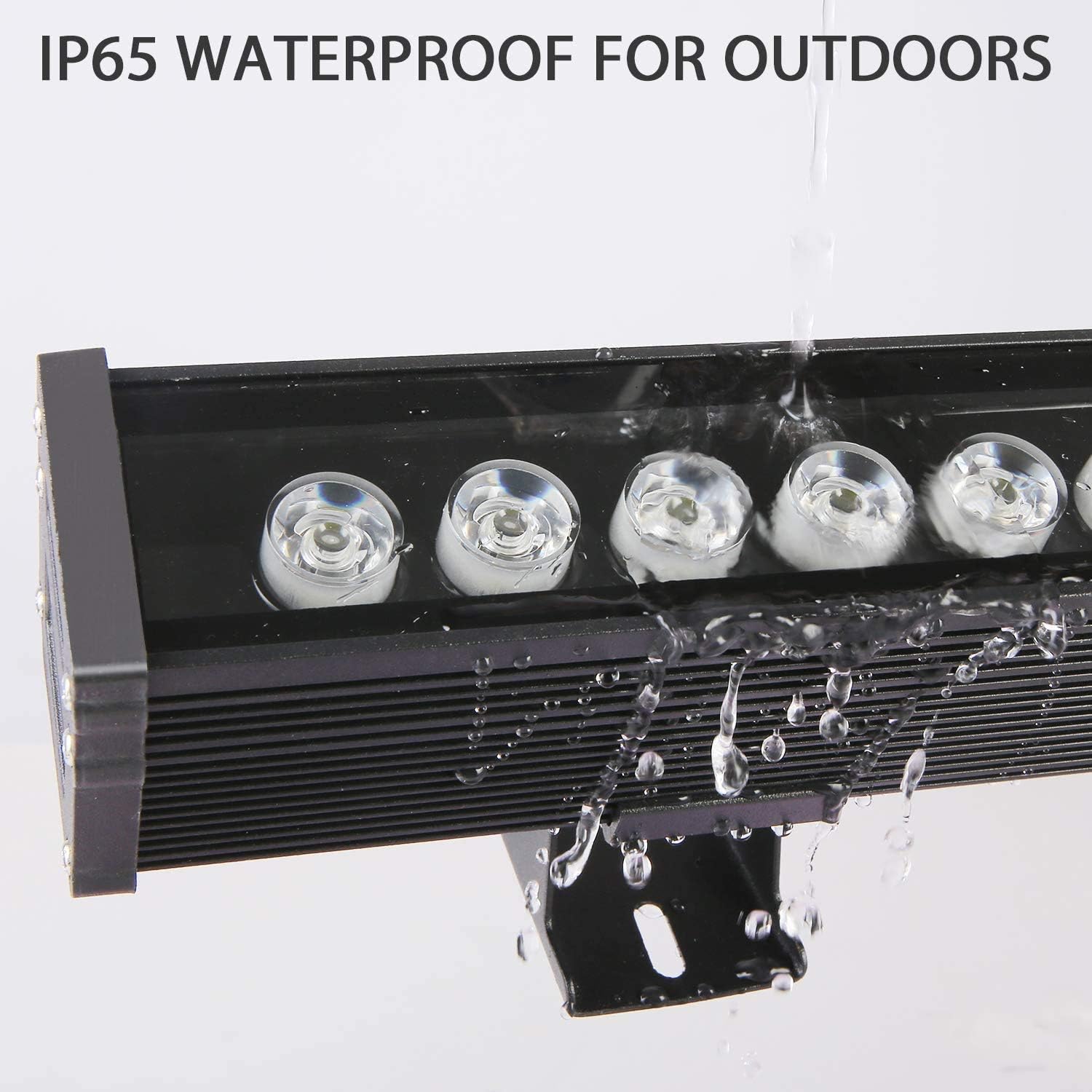 Linkable 5060 Linear LED RGB Wall Washer Lights with Remote Controller, 36W Waterproof Color Changing Wall Washer LED Light for Outdoor/Indoor Lighting Projects, Hotels, Building Wall Decorations
