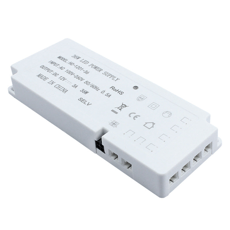 Power Supply with Dupont Interface Output Ports for LED Under Cabinet Lights