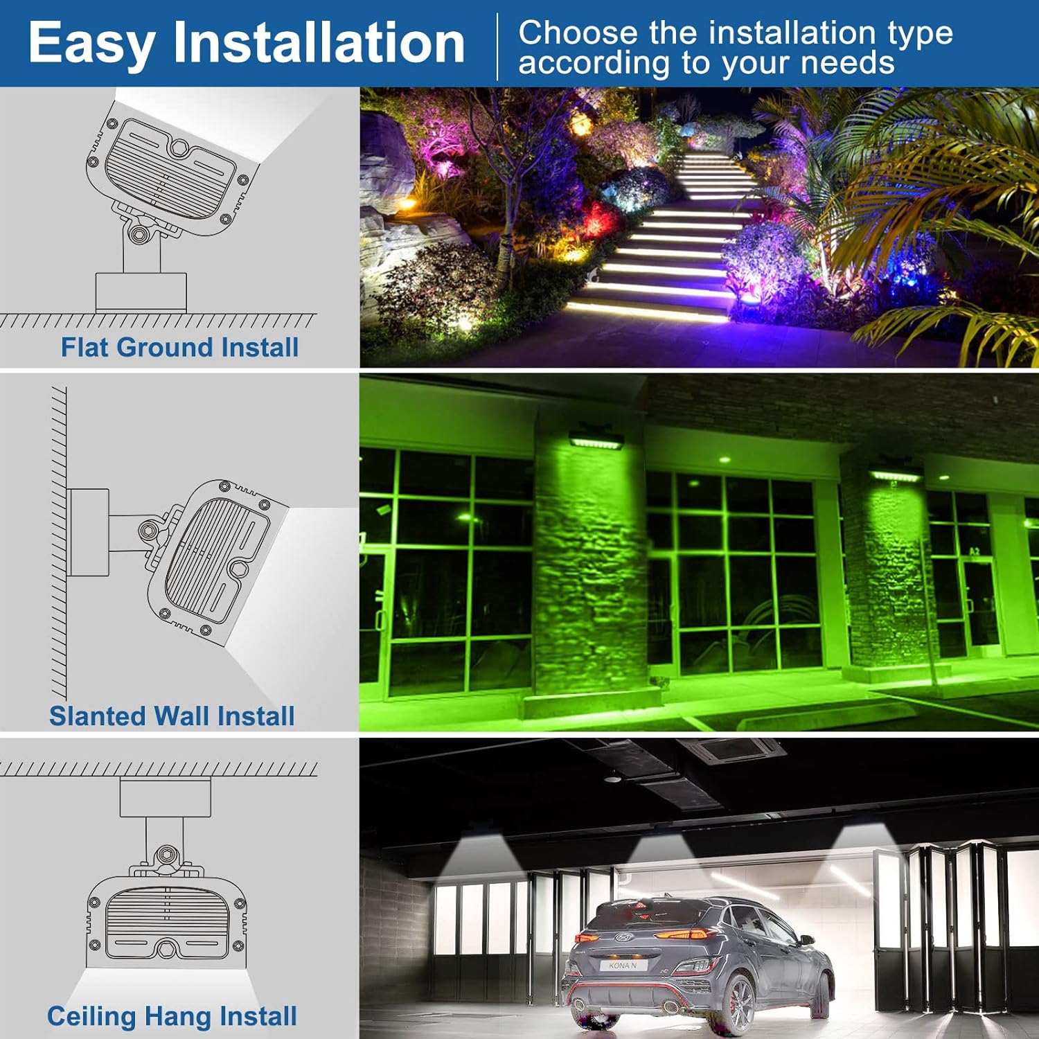 3pcs Pack LED RGB Wall Washer Lights with Remote Controller, 36W Waterproof Color Changing Wall Washer LED Light for Outdoor/Indoor Lighting Projects, Hotels, Building Wall Decorations