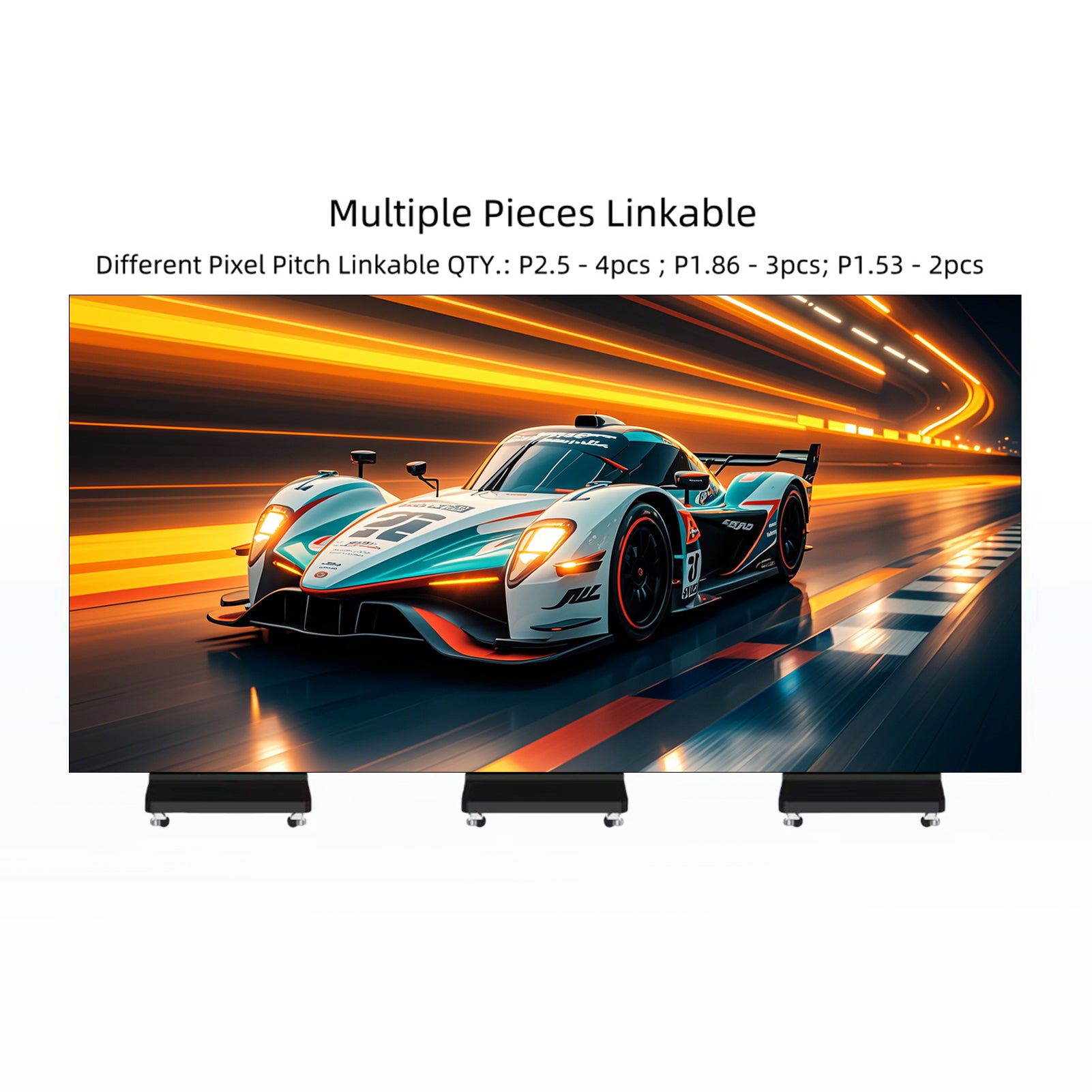 Tri-Fold LED Poster Display w/ unfolding display in 4.2ft by 6.3ft in 1.25mm | 1.53mm | 1.86mm | 2.5mm Pixel Pitch Free Moving LED Kiosk