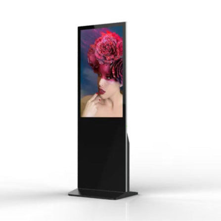 43'' LCD Digital Signage, Free Standing LCD Digital Poster Kiosk, No Touch, Single Sided, Android OS, Caster Wheels