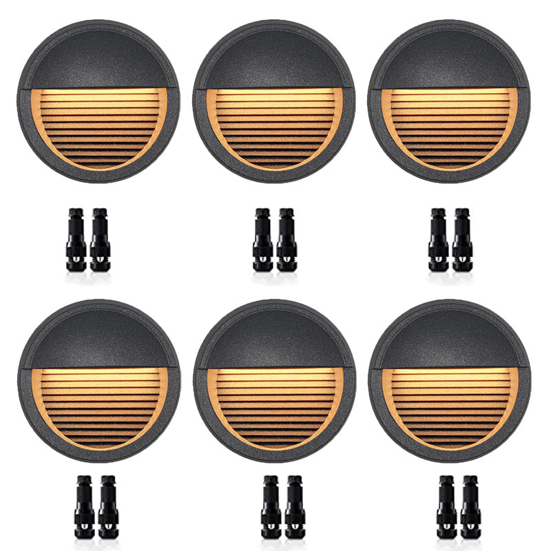 6PCS Pack Low Voltage LED Deck Lights, Landscape Stair Railing Light Fixture with 4W Integrated LED,12V AC/DC Accent Lighting with Black Powder Coated Aluminum Finish