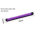 10W 12.6inches T8 LED UV 385-400nm Black Light Strip, LED Tube Light for Bedroom Halloween Decorations and Christmas Party, Fun Atmosphere, Black Light Poster 6ft Power Cord with Built-in ON/Off Switch