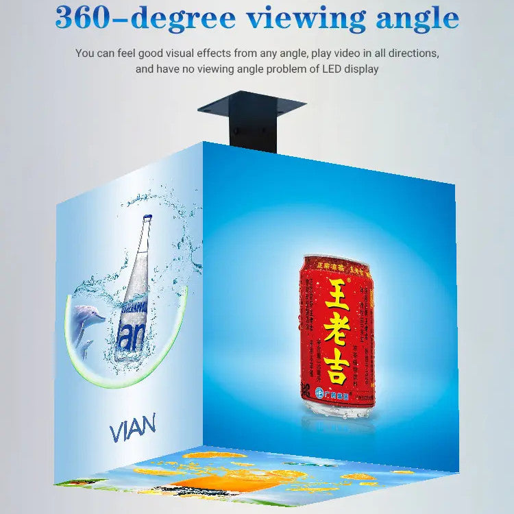 P2.5 Outdoor 5 Faces Magic Cubic LED Display with Each Face in Size 320x320 mm